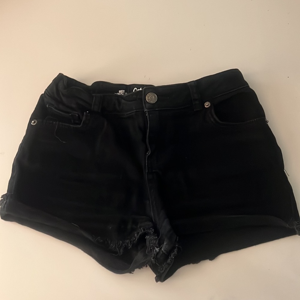 Girls sz L (10/12) Cat and Jack black denim shorts